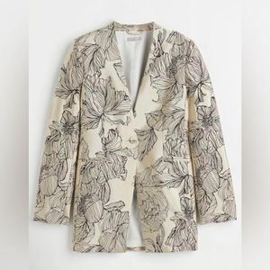 H&M JACQUARD WEAVE JACKET BLAZER SIZE M